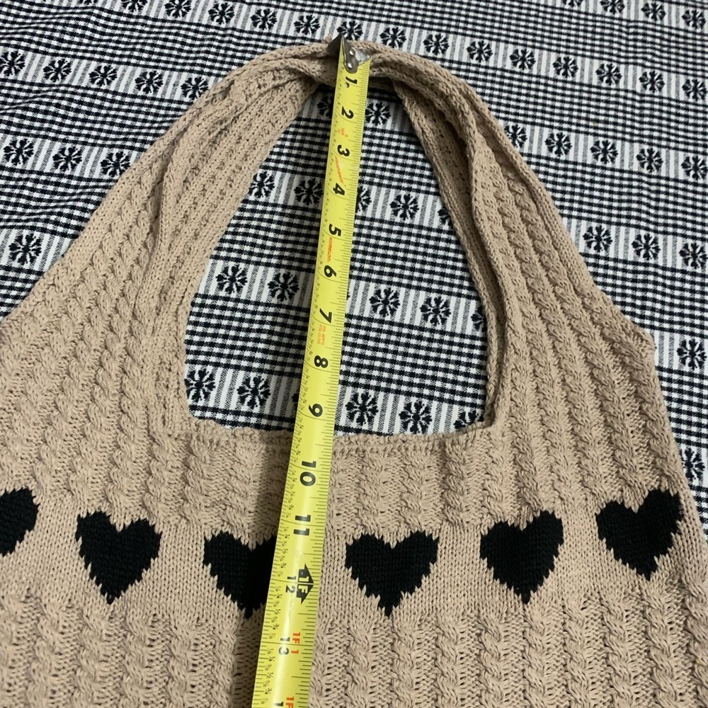 Elegant Heart Patterned Women's Tote Bag - Picture 4 of 4
